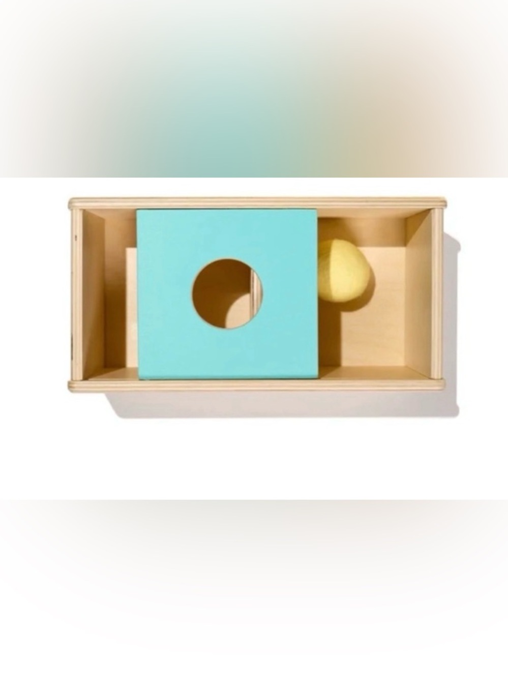 Lovevery Montessori Wooden Sliding Top Box Ball Drop Toy